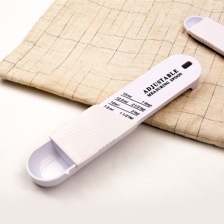 Set doua linguri masurare ajustabile Flippy, material ABS, 16x3.5x1.6 cm, alb-1