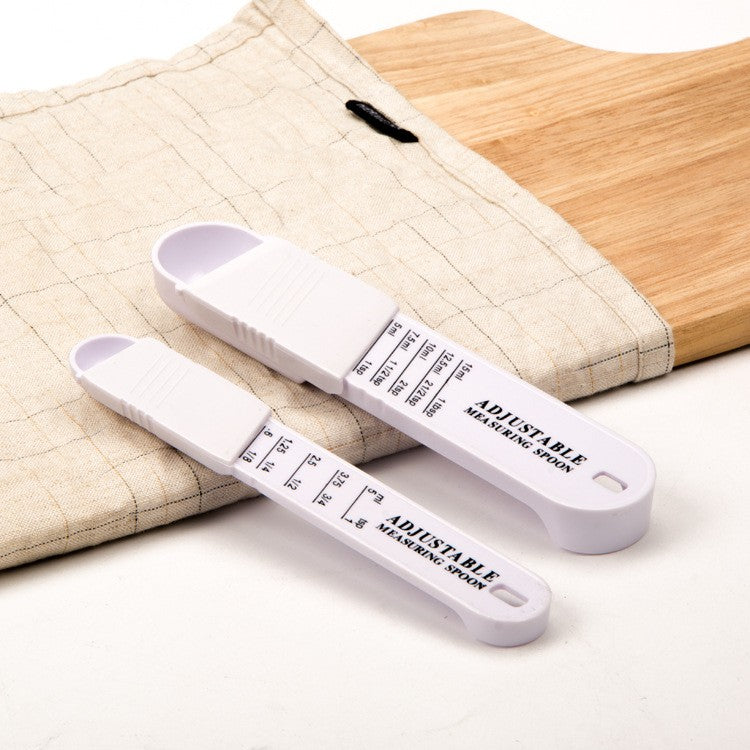 Set doua linguri masurare ajustabile Flippy, material ABS, 16x3.5x1.6 cm, alb-2