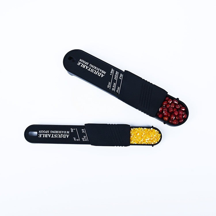 Set doua linguri masurare ajustabile Flippy, material ABS, 16x3.5x1.6 cm, negru-1