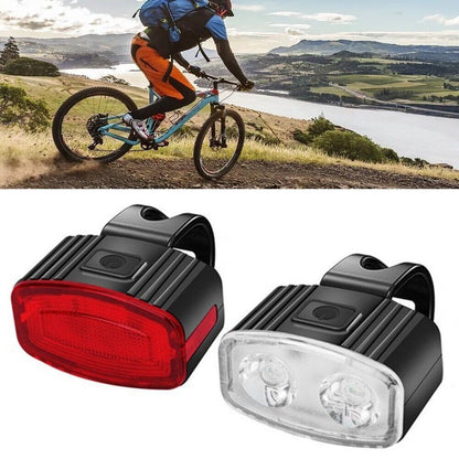 Set far si stop spate LED bicicleta, Flippy, incarcare USB, rezistent la apa, 4 moduri de luminare, Plastic, Alb/Rosu, 10x6x4 cm-5