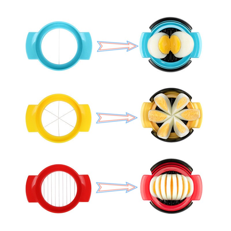 Set feliator 3 in 1 multifunctional Flippy, feliatoare pentru oua/fructe, PP/otel inoxidabil, multicolor, 9 x 10.5 x 5.5 cm-1