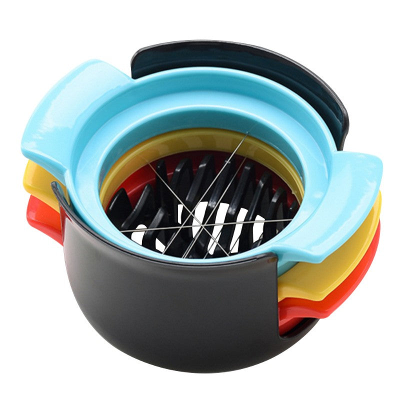 Set feliator 3 in 1 multifunctional Flippy, feliatoare pentru oua/fructe, PP/otel inoxidabil, multicolor, 9 x 10.5 x 5.5 cm-0