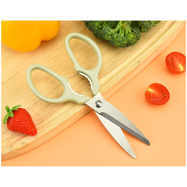 Set foarfeca pentru bucatarie Flippy, curatator legume tip suport, multifunctional, spargator nuci, material ABS si otel inoxidabil, maner ergonomic, 16.8 x 7.8 x 1 cm, verde-6