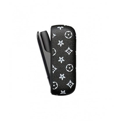 Set Husa Piele Ecologica Si Capac Plastic Flippy, pentru IQOS 3.0 DUO, de Protectie, Anti Soc si Zgarieturi, 20 gr, 12 x 4 x 2 cm, Negru-1