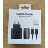 Set Incarcator Super Fast Charge, 45W, 5A, PD 3.0, Cablu 1m, USB Type-C, Negru-0