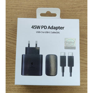 Set Incarcator Super Fast Charge, 45W, 5A, PD 3.0, Cablu 1m, USB Type-C, Negru-0