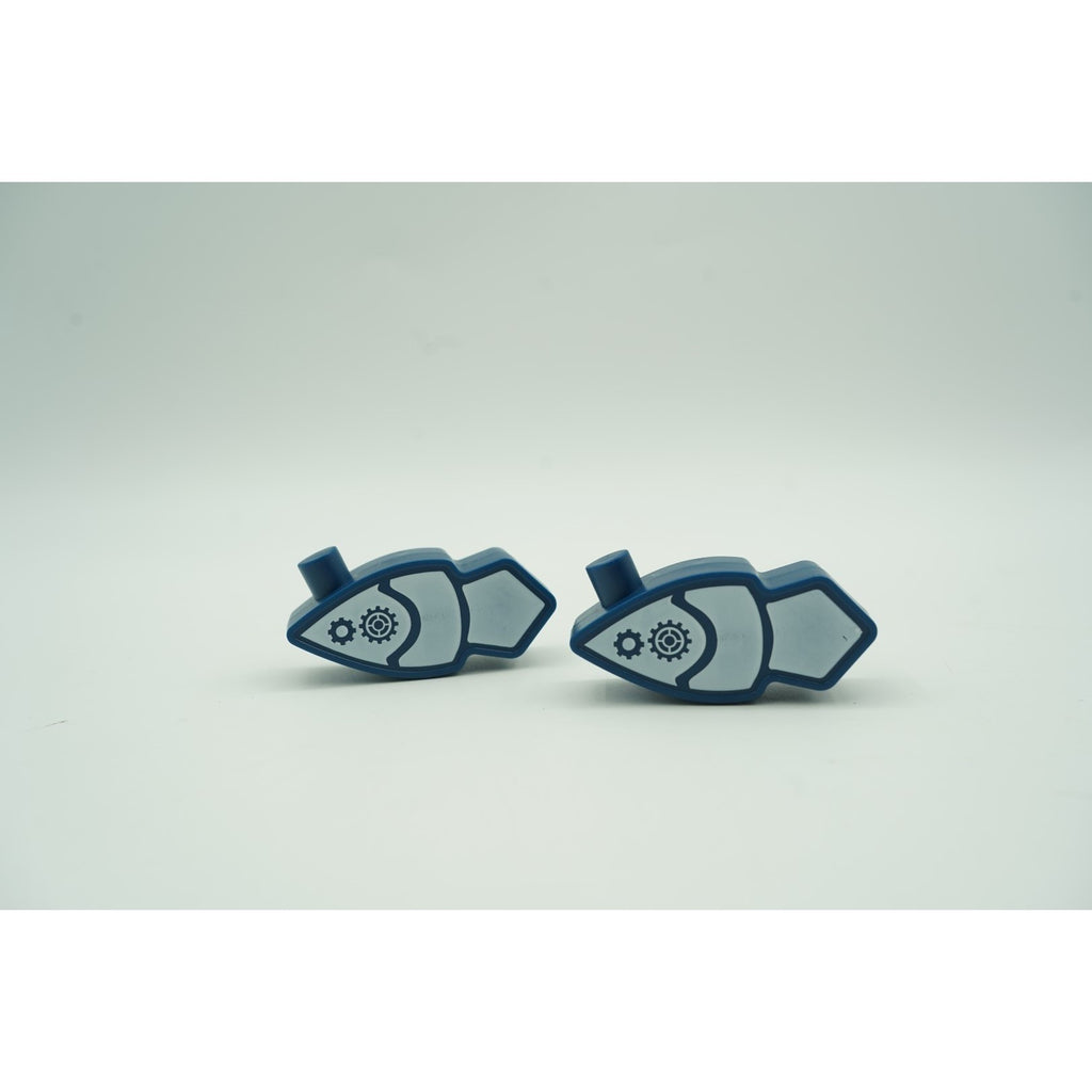 Set inteligent de blocuri magnetice pentru copii, 7 piese, cutie depozitare, robotel, albastru-10