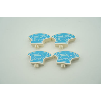 Set inteligent de blocuri magnetice pentru copii, 8 piese, cutie depozitare, racheta, albastru-8