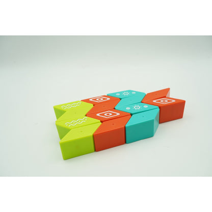 Set inteligent de constructie cu piese magnetice, 26 piese, +3 ani, multicolor-2