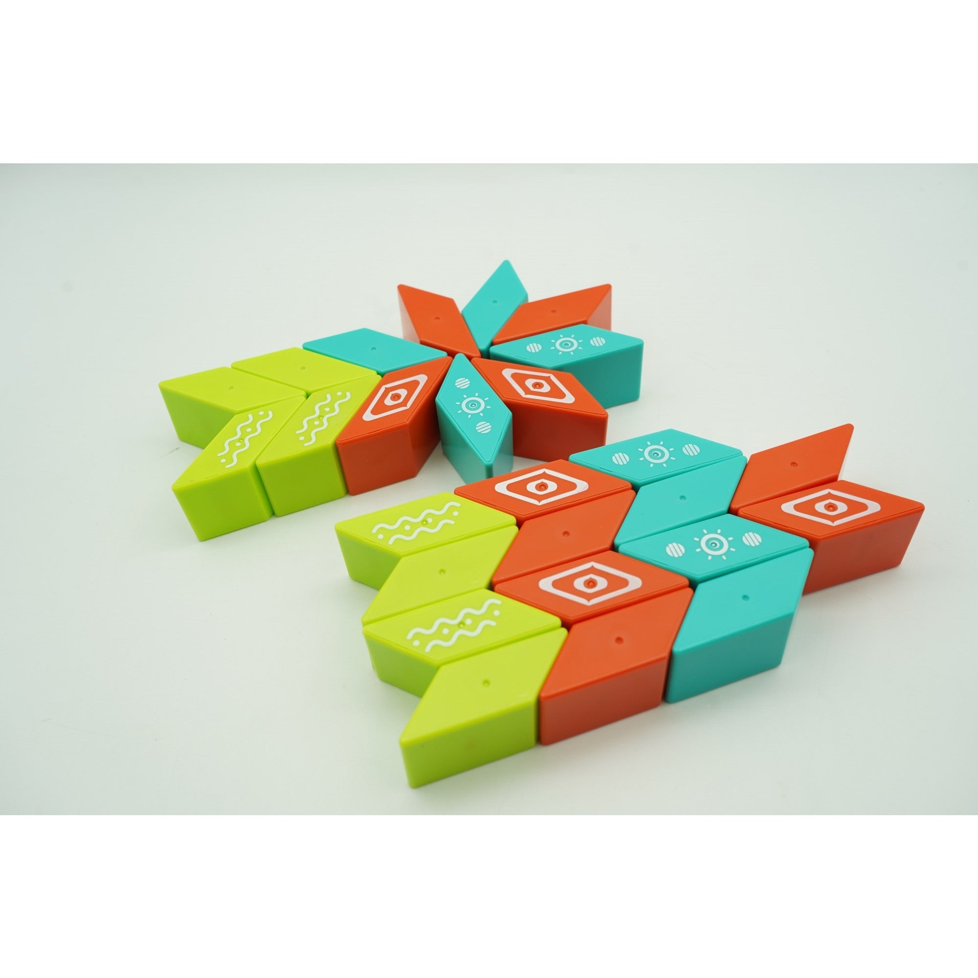Set inteligent de constructie cu piese magnetice, 26 piese, +3 ani, multicolor-4