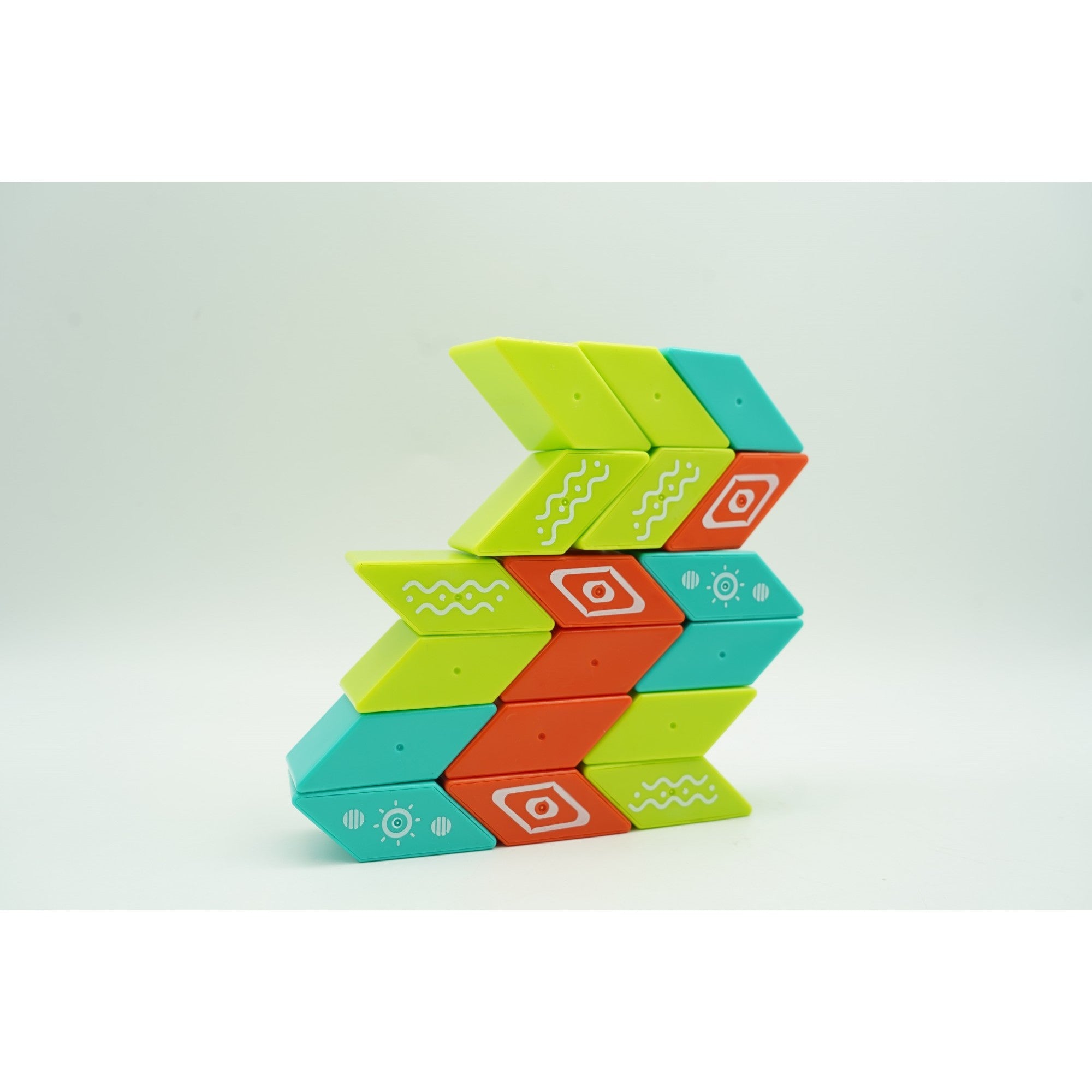 Set inteligent de constructie cu piese magnetice, 26 piese, +3 ani, multicolor-10
