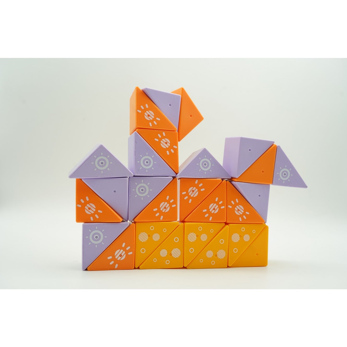 Set inteligent de constructie cu piese magnetice, Flippy, 26 piese, pentru copii, +3 ani, multicolor-8