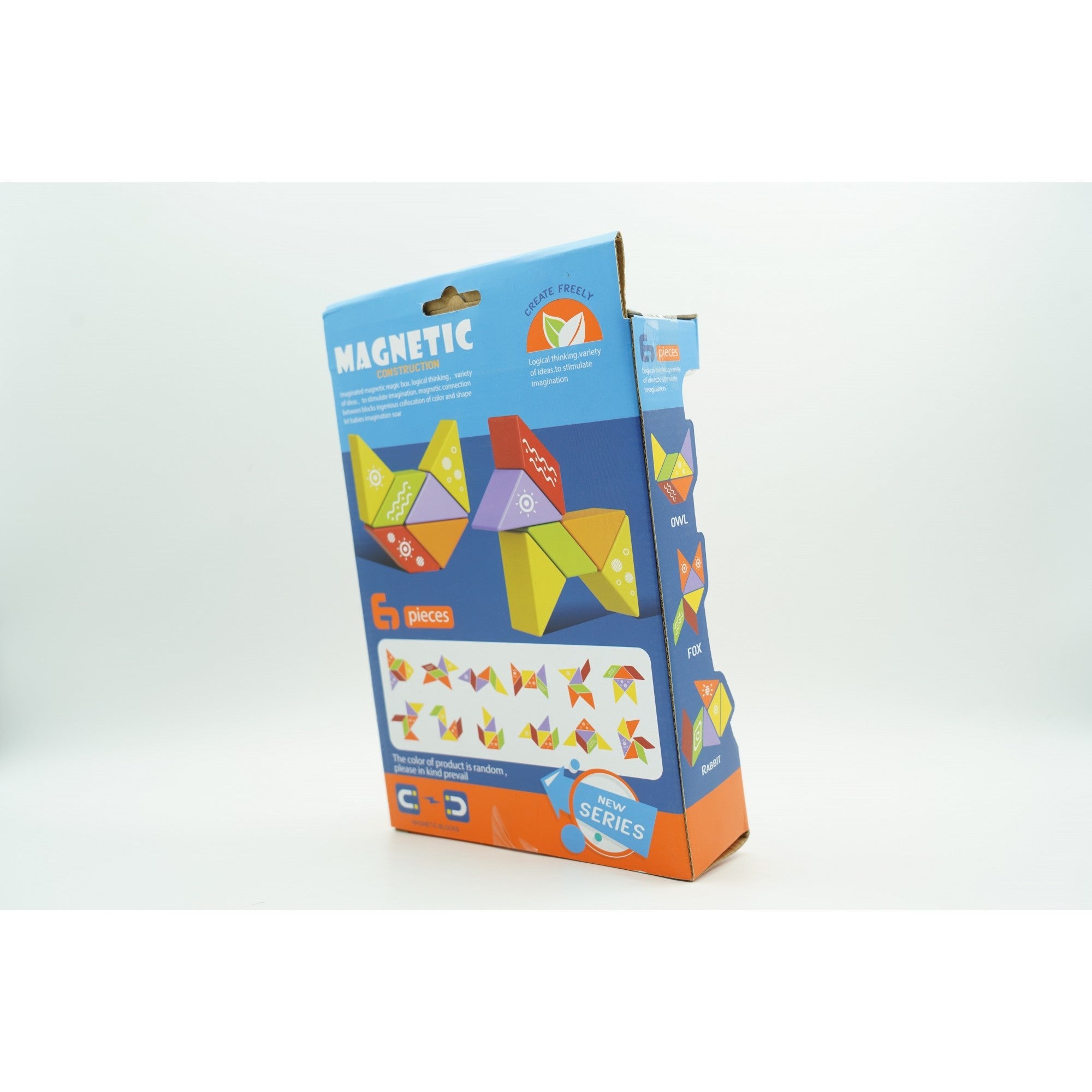 Set inteligent de constructie cu piese magnetice, Flippy, 6 piese, pentru copii, +3 ani, multicolor-2