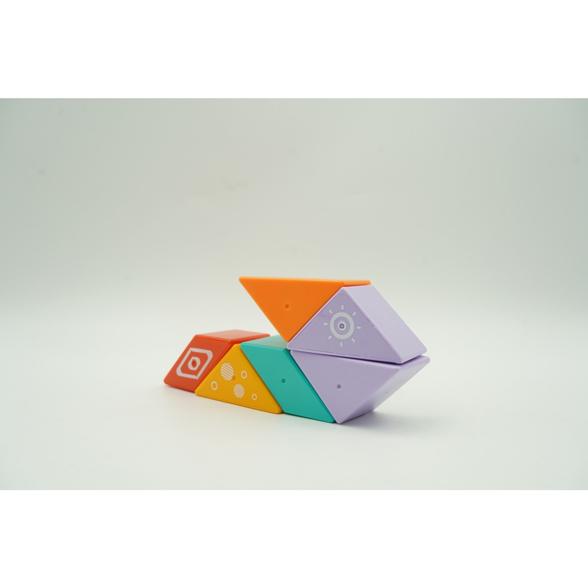 Set inteligent de constructie cu piese magnetice, Flippy, 6 piese, pentru copii, +3 ani, multicolor-4