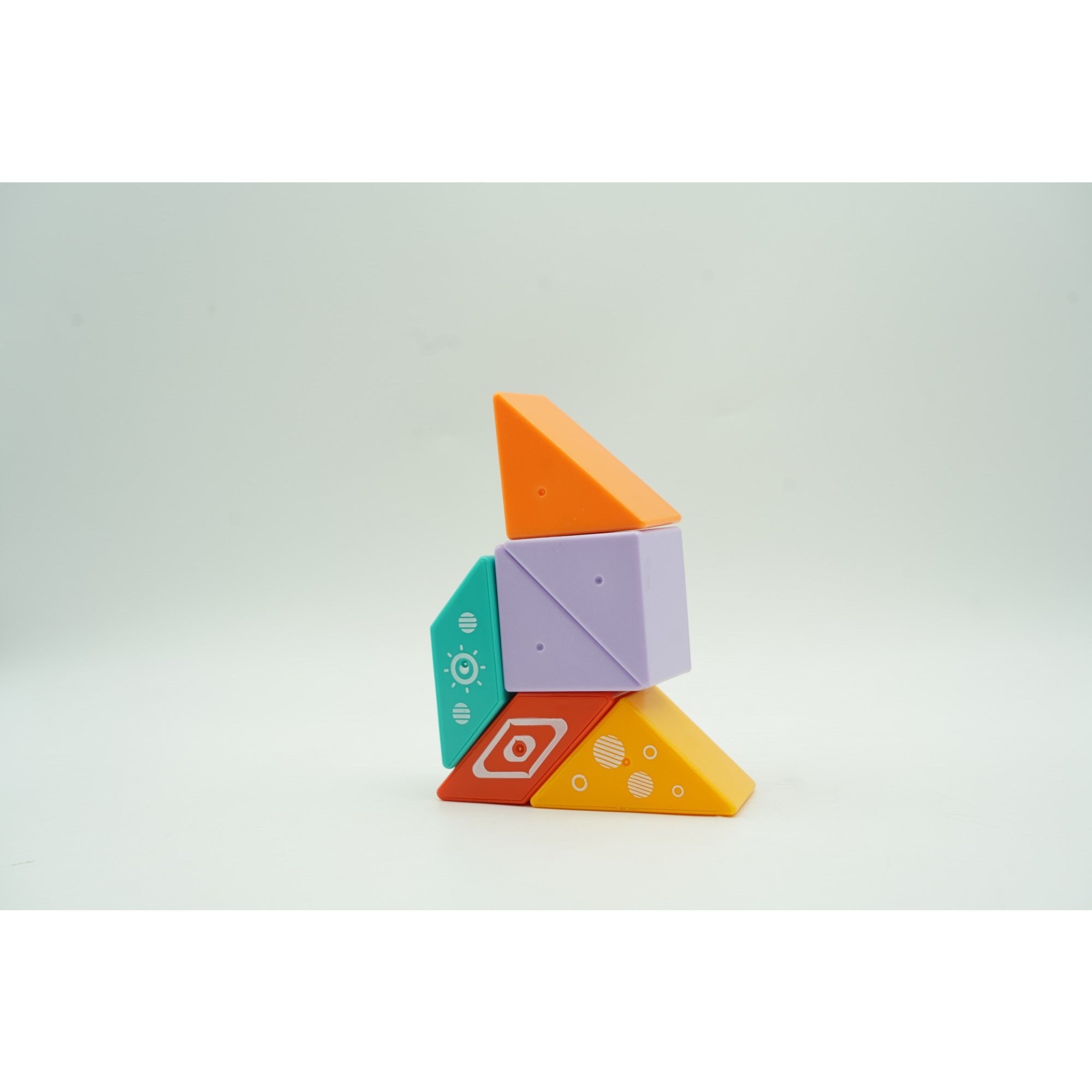 Set inteligent de constructie cu piese magnetice, Flippy, 6 piese, pentru copii, +3 ani, multicolor-5