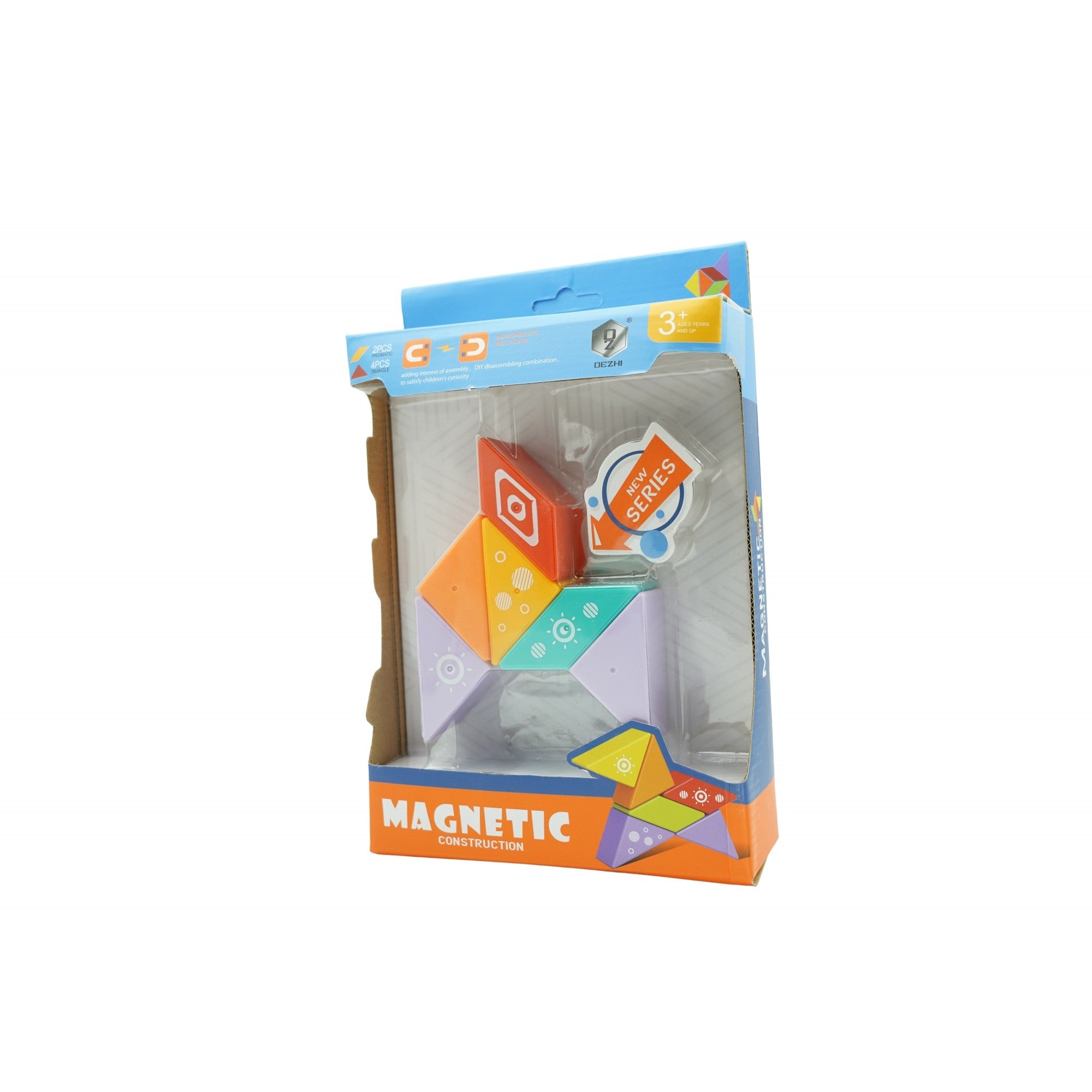 Set inteligent de constructie cu piese magnetice, Flippy, 6 piese, pentru copii, +3 ani, multicolor-0