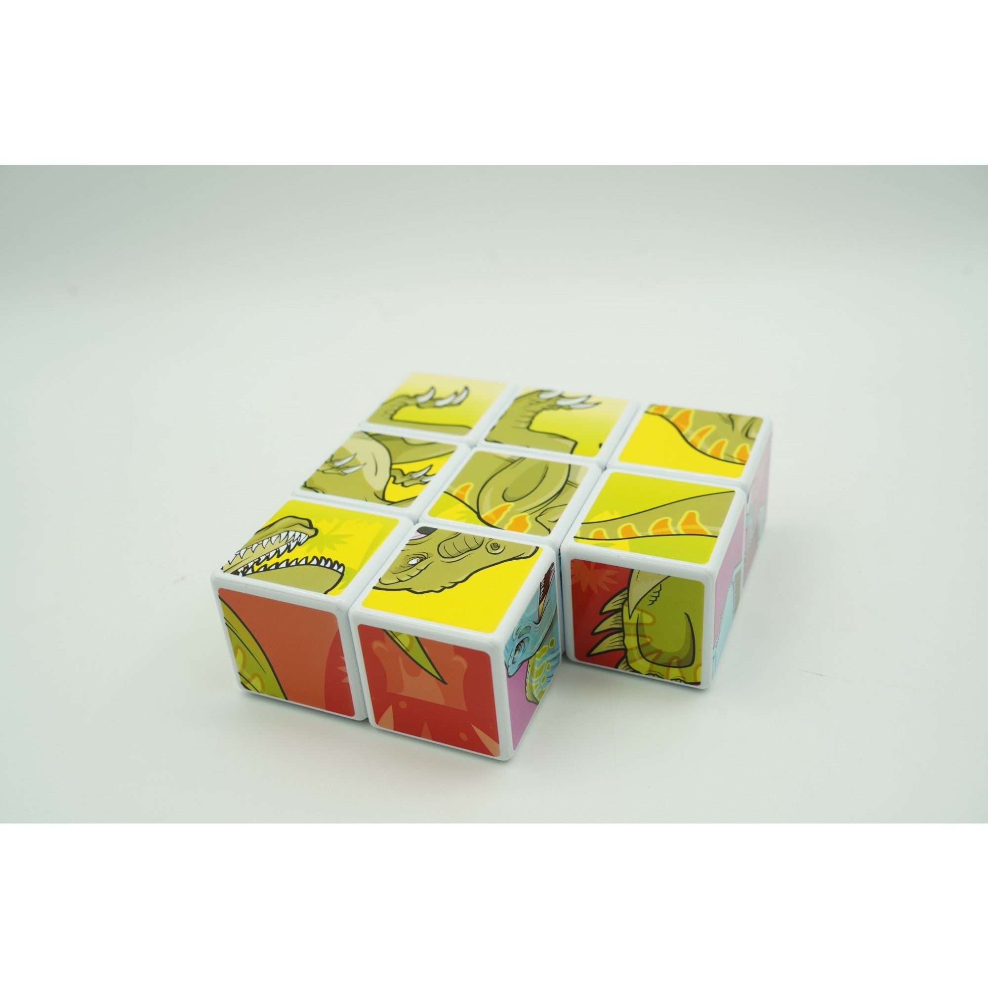 Set inteligent de cuburi magnetice pentru copii, 8 piese, cutie depozitare, puzzle dinozauri, +3 ani, multicolor-11