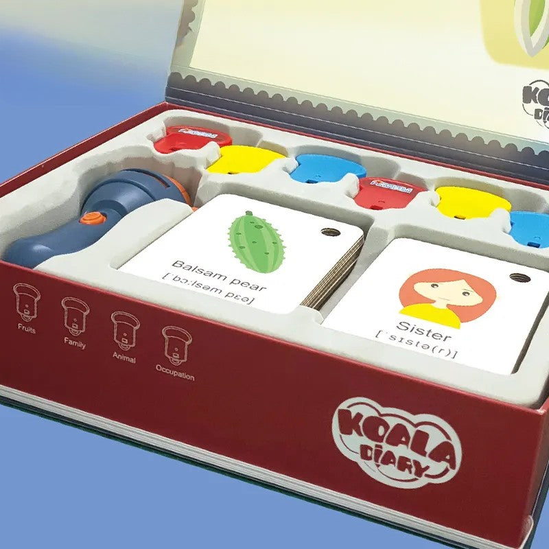 Set Jucarie Educativa, Flippy, Proiector Tip Lanterna Pentru Copii, 6 Teme, 48 de Imagini, Cutie Depozitare, +3 ani, Albastru-8