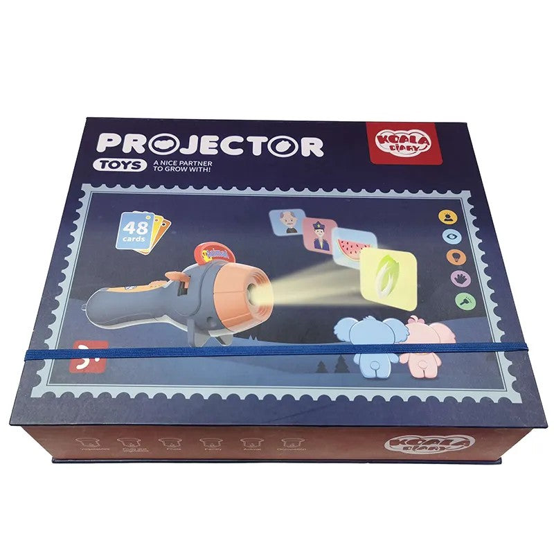 Set Jucarie Educativa, Flippy, Proiector Tip Lanterna Pentru Copii, 6 Teme, 48 de Imagini, Cutie Depozitare, +3 ani, Albastru-10
