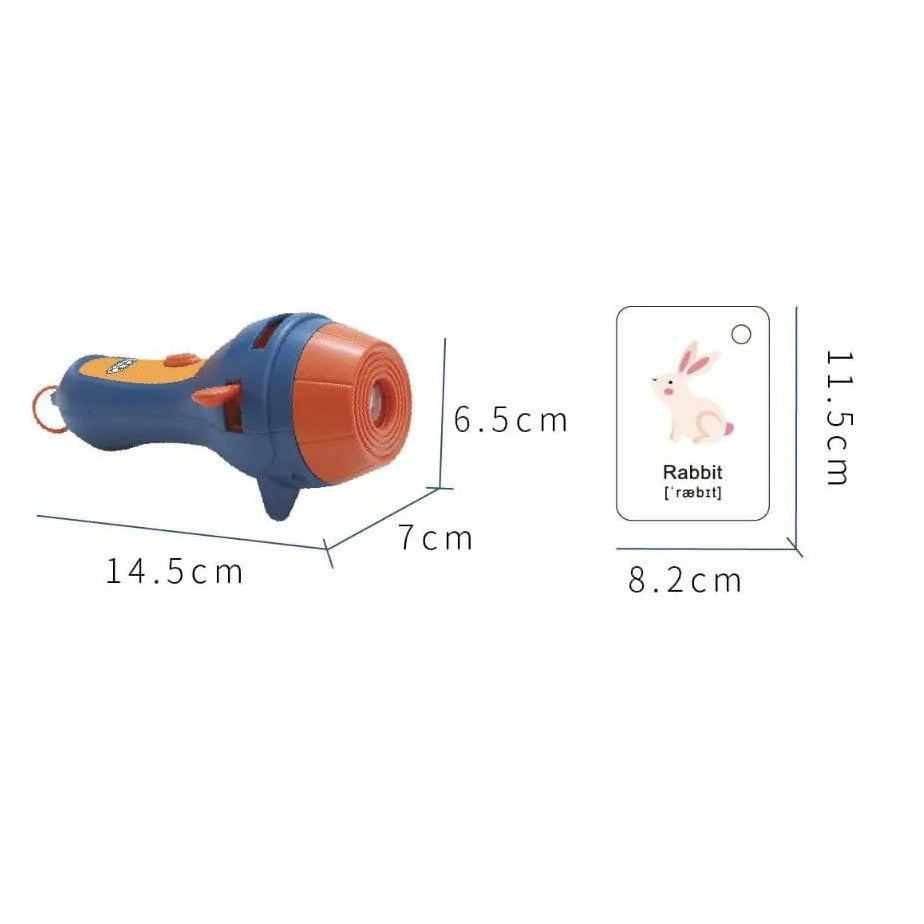 Set Jucarie Educativa, Flippy, Proiector Tip Lanterna Pentru Copii, 6 Teme, 48 de Imagini, Cutie Depozitare, +3 ani, Albastru-11