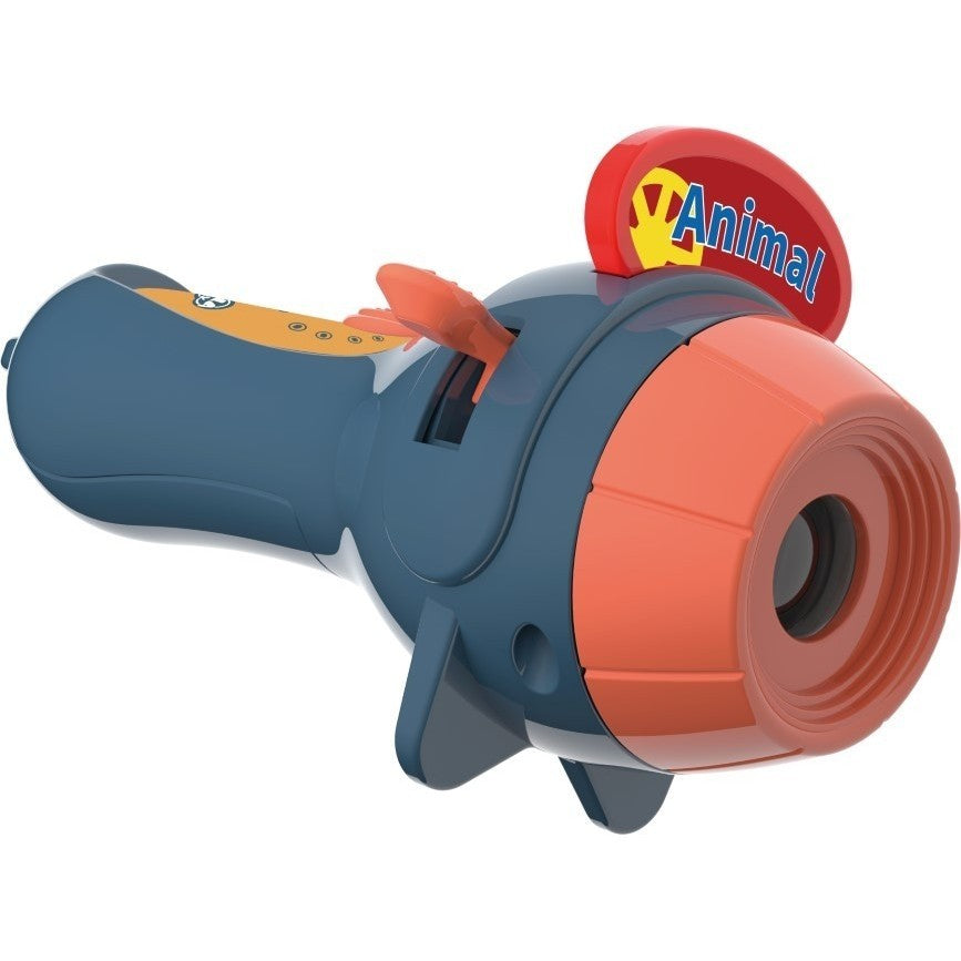 Set Jucarie Educativa, Flippy, Proiector Tip Lanterna Pentru Copii, 6 Teme, 48 de Imagini, Cutie Depozitare, +3 ani, Albastru-15