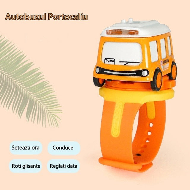 Set jucarie pentru copii, Flippy, masina-ceas verde si portocalie-4