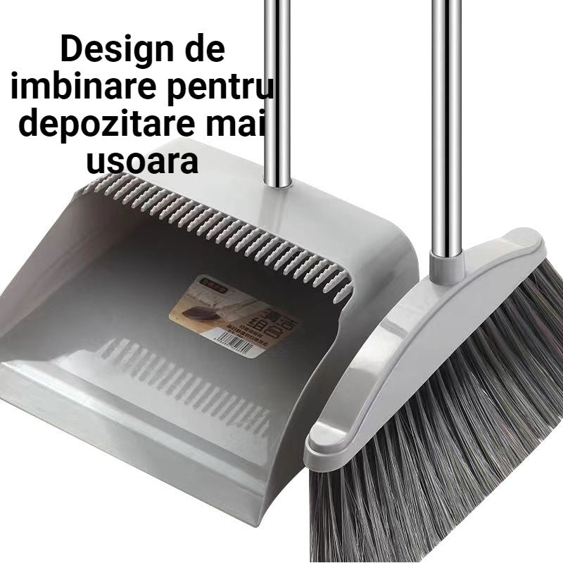 Set matura, faras cu coada si matura silicon, Flippy, Pentru uz casnic, Plastic/Otel, Gri, 90 x 72 x 100 cm-3