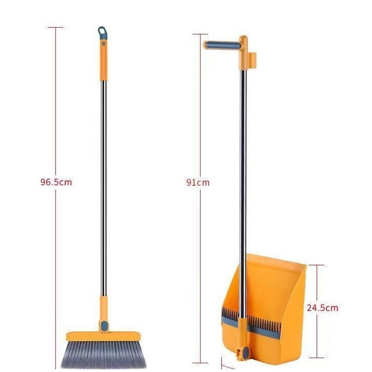 Set Matura si Faras cu Coada Detasabila, Flippy, cu Dinti de Pieptene pentru Curatare Matura, rotativ, pliabil, Otel inoxidabil si Polipropilena, portocaliu-1