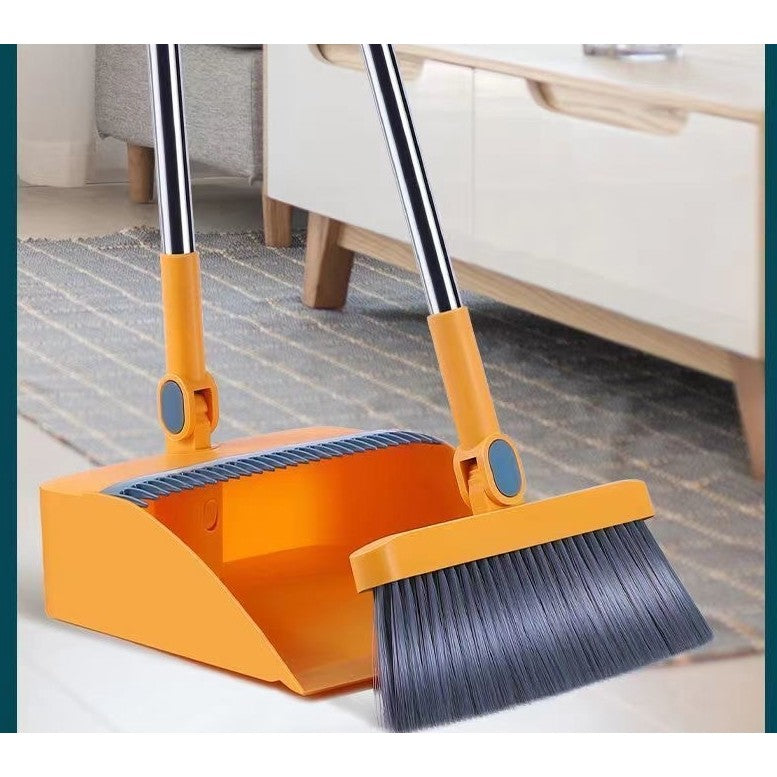 Set Matura si Faras cu Coada Detasabila, Flippy, cu Dinti de Pieptene pentru Curatare Matura, rotativ, pliabil, Otel inoxidabil si Polipropilena, portocaliu-4