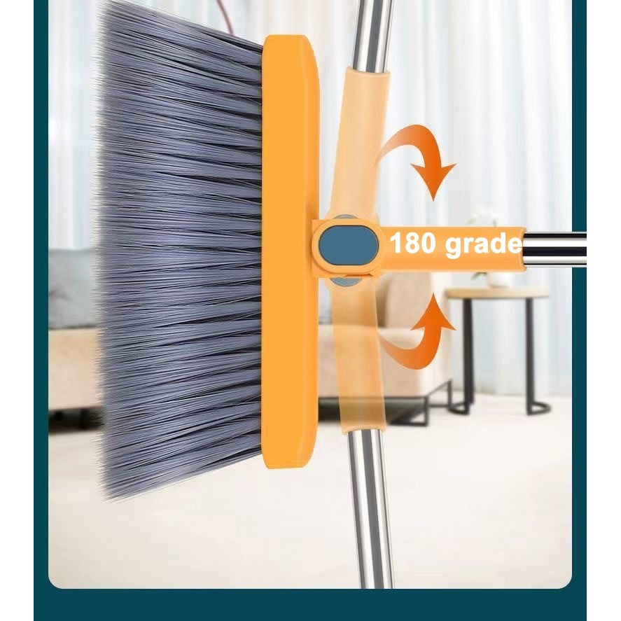 Set Matura si Faras cu Coada Detasabila, Flippy, cu Dinti de Pieptene pentru Curatare Matura, rotativ, pliabil, Otel inoxidabil si Polipropilena, portocaliu-5