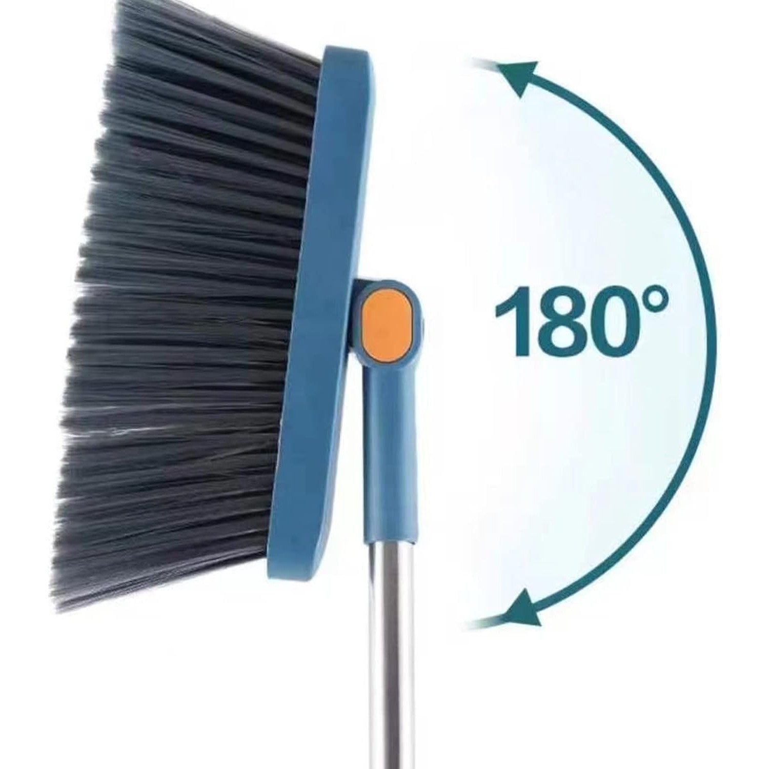 Set Matura si Faras cu Coada Flippy, cu Dinti de Pieptene pentru Curatare Matura, rotativ, pliabil, detasabil, Otel inoxidabil si Polipropilena, albastru-5