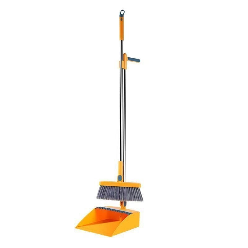 Set Matura si Faras cu Coada Detasabila, Flippy, cu Dinti de Pieptene pentru Curatare Matura, rotativ, pliabil, Otel inoxidabil si Polipropilena, portocaliu-0