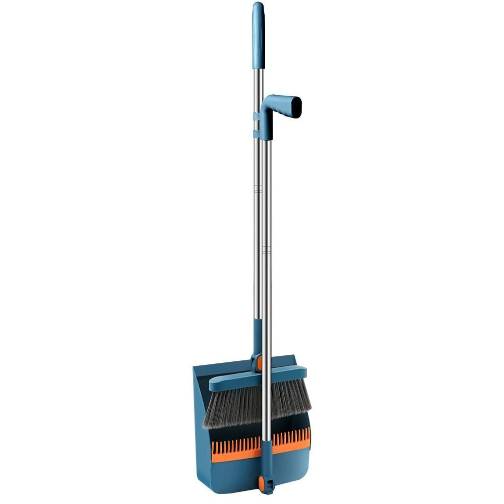 Set Matura si Faras cu Coada Flippy, cu Dinti de Pieptene pentru Curatare Matura, rotativ, pliabil, detasabil, Otel inoxidabil si Polipropilena, albastru-0