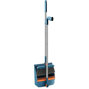 Set Matura si Faras cu Coada Flippy, cu Dinti de Pieptene pentru Curatare Matura, rotativ, pliabil, detasabil, Otel inoxidabil si Polipropilena, albastru-0