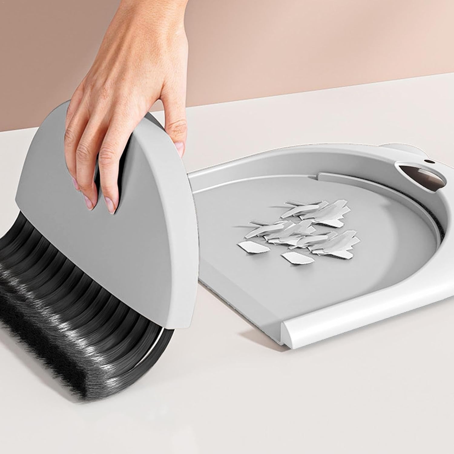Set Matura si Faras, Flippy, Pentru Birou, din PP, Model Ursulet, 23.5 x 18 cm, Gri-5