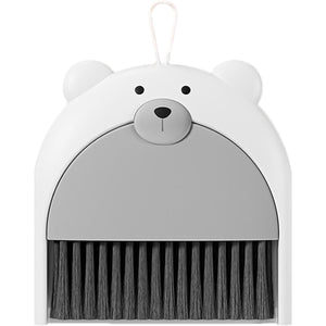 Set Matura si Faras, Flippy, Pentru Birou, din PP, Model Ursulet, 23.5 x 18 cm, Gri-0