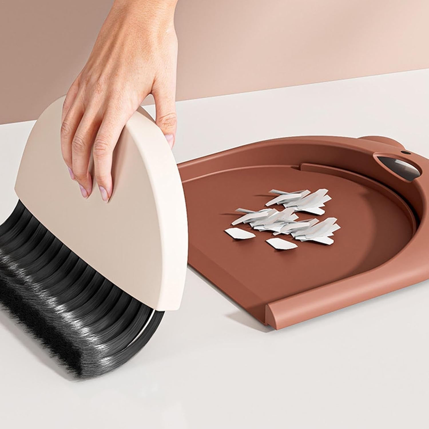 Set Matura si Faras, Flippy, Pentru Birou, din PP, Model Ursulet, 23.5 x 18 cm, Maro-2