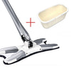 Set Mop Plat + Galeata, Flippy, cu Sistem de Stoargere, Lungime Telescopica 140 cm, Argintiu/Galben-0