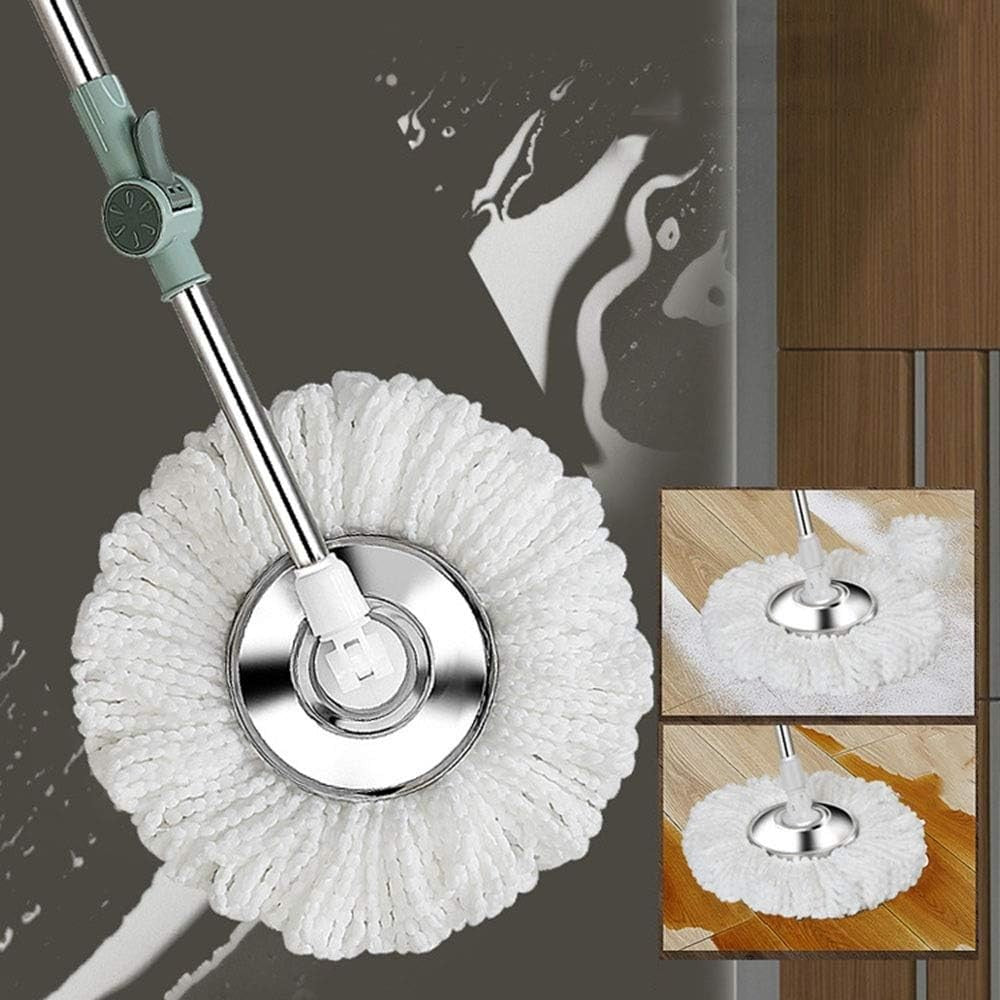 Set mop rotativ cu galeata Flippy, material plastic si microfibra, o rezerva inclusa, rezistent, cu dop scurgere, vas detasabil, orificiu pentru solutie, pentru interior, capacitate 8 l, verde-3