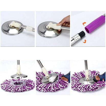 Set mop rotativ cu galeata Flippy, material plastic si microfibra, rezistent, cu dop scurgere, vas detasabil, pentru interior, capacitate 8 l, negru/rosu-2