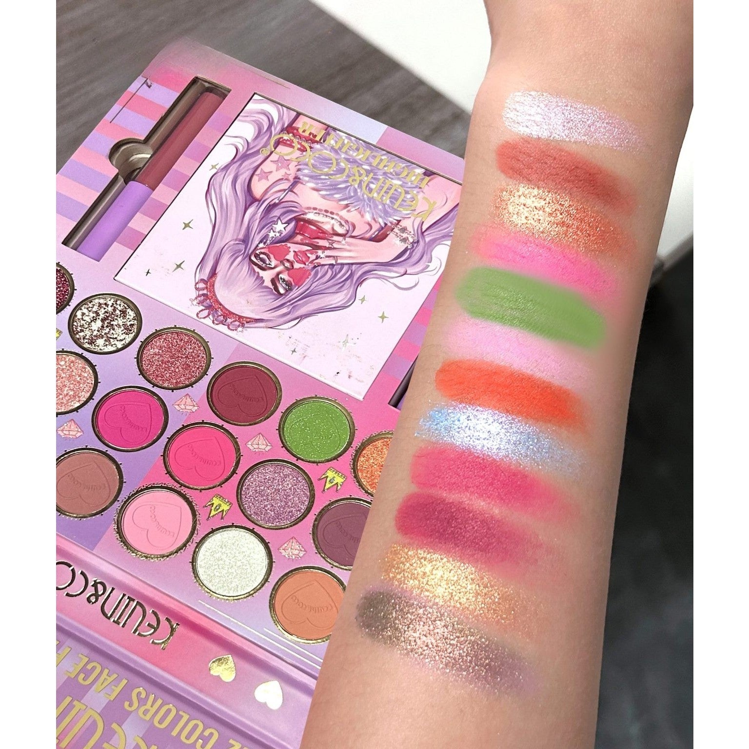 Set 4 Produse de Machiaj, KEVIN &amp; COCO, Vanilla Queen, 22 culori, 19.7 x 21.2 x 2.5 cm-8