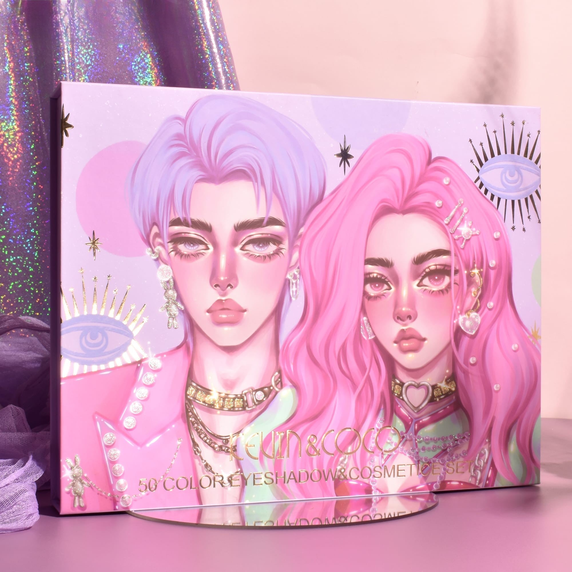 Set 13 Produse de Machiaj, KEVIN & COCO, Moonlight, 50 culori, 29 x 23 cm-1