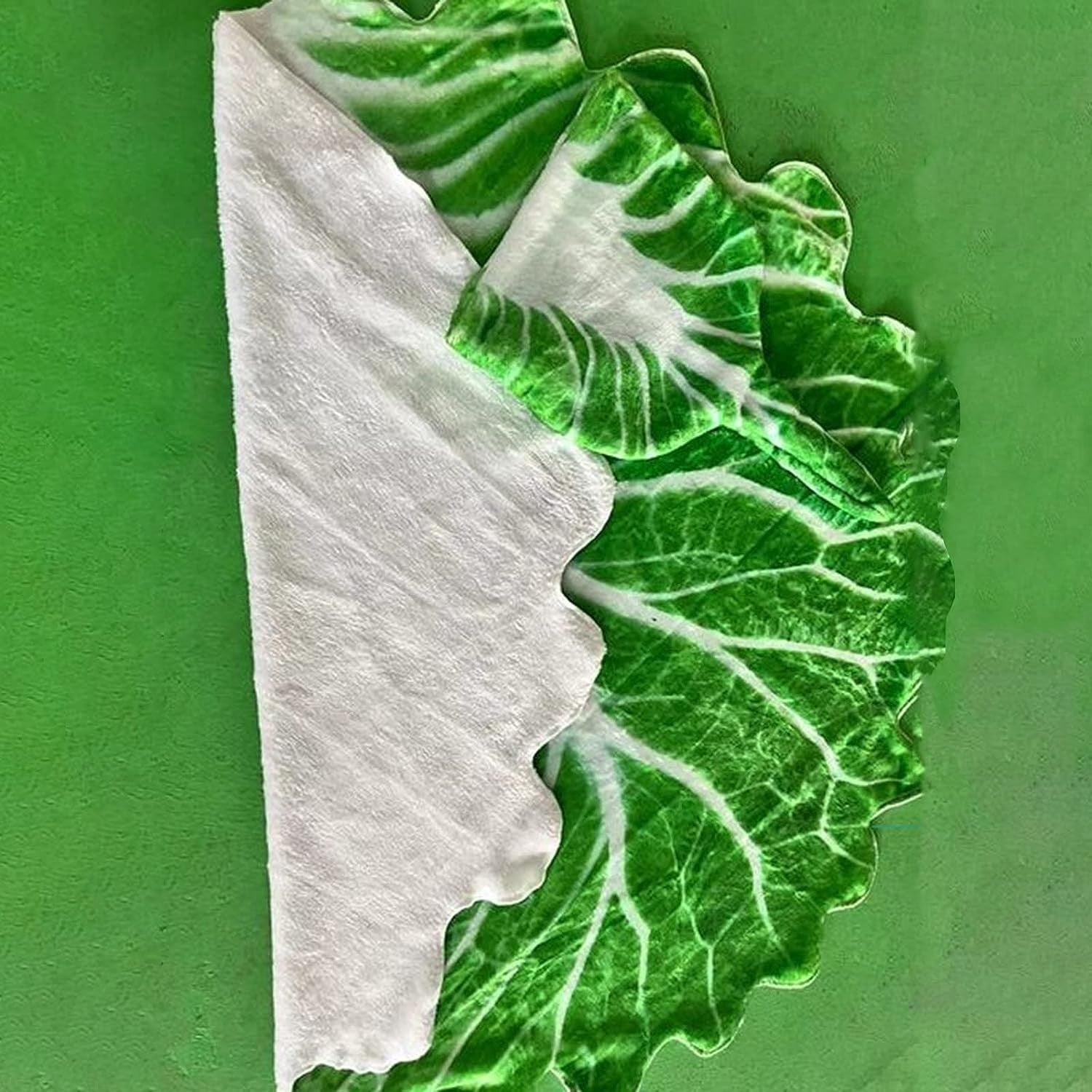 Set patura flanel si caciula Flippy, forma frunza de salata, pentru nou-nascuti, material poliester, 85 cm, verde-5