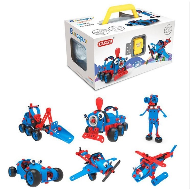 Set pentru construit masini, Flippy, Educativ si creativ, 134 piese-3