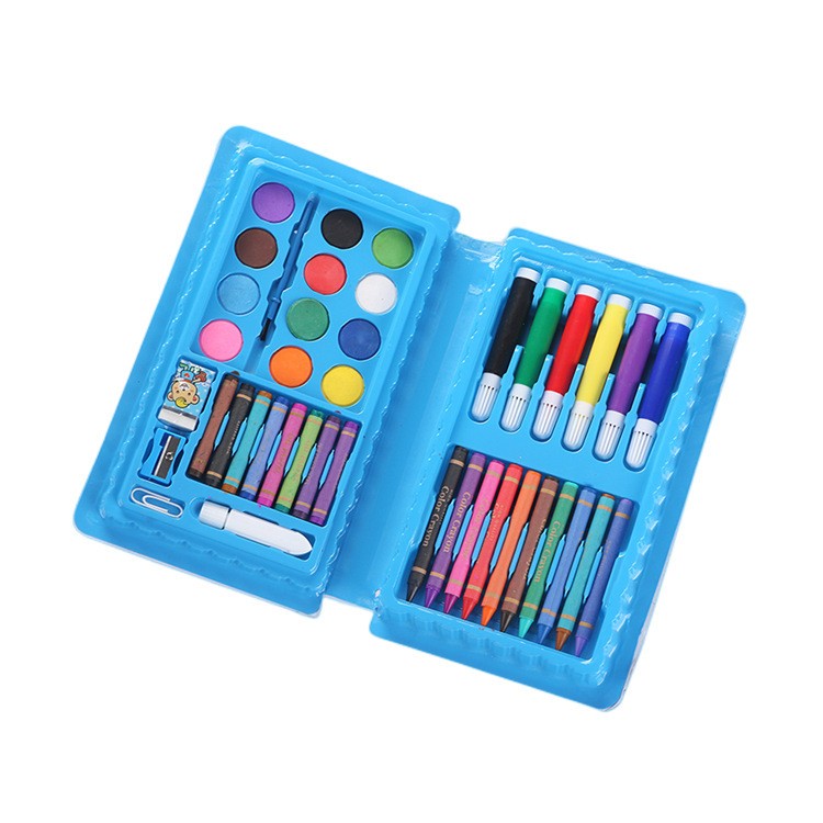 Set 42 Piese de Pictura si Desen, Flippy, Tip Penar, Model Elefant, 24.3 x 13 x 3 cm, Albastru-0