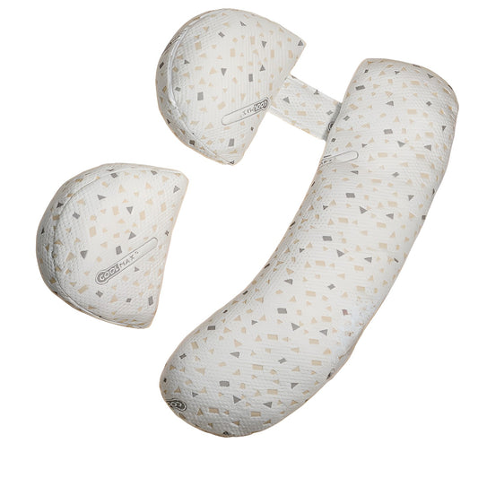 Set Perna pentru Gravide, Flippy, Husa Detasabila, Spuma Moale, Utilizare in Forma H si U, Reglabila, Latime Ajustabila, Proactive, Gri-0