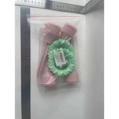 Set picuratoare cu valva pentru irigare Flippy, design floare, viteza reglabila, fixare prin infigere, practic, 16.8 x 9 cm, roz-11