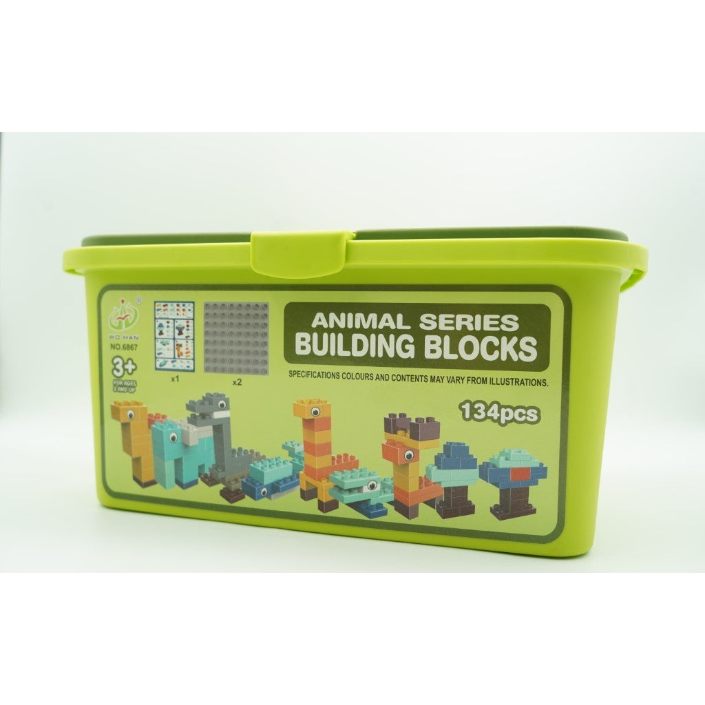 Set piese de constructii pentru copii, Flippy, Animal series, 134 piese, Multicolor-2