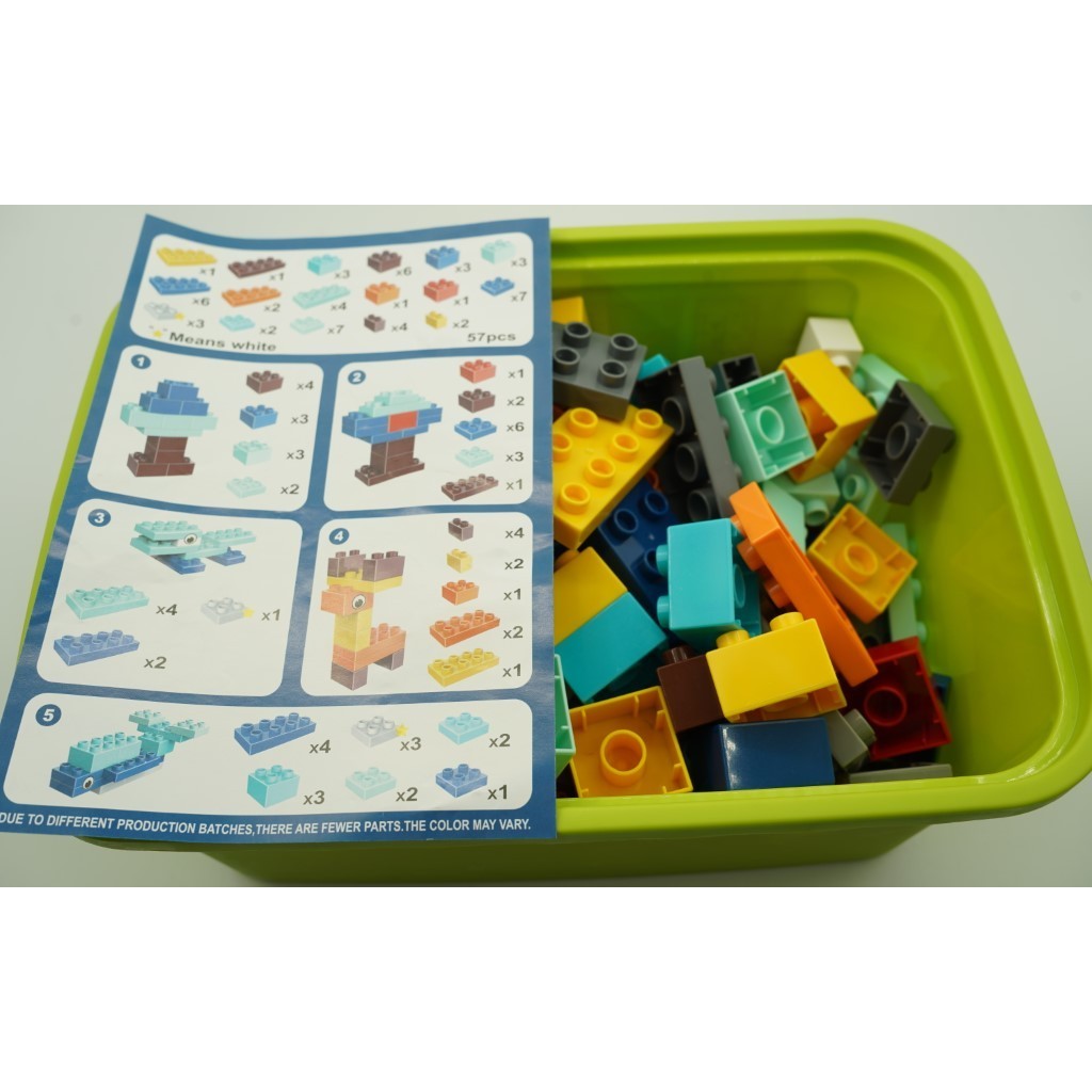 Set piese de constructii pentru copii, Flippy, Animal series, 134 piese, Multicolor-5