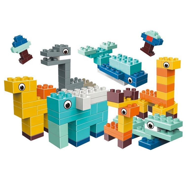 Set piese de constructii pentru copii, Flippy, Animal series, 134 piese, Multicolor-6